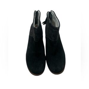 Toms Black Suede Ankle Booties